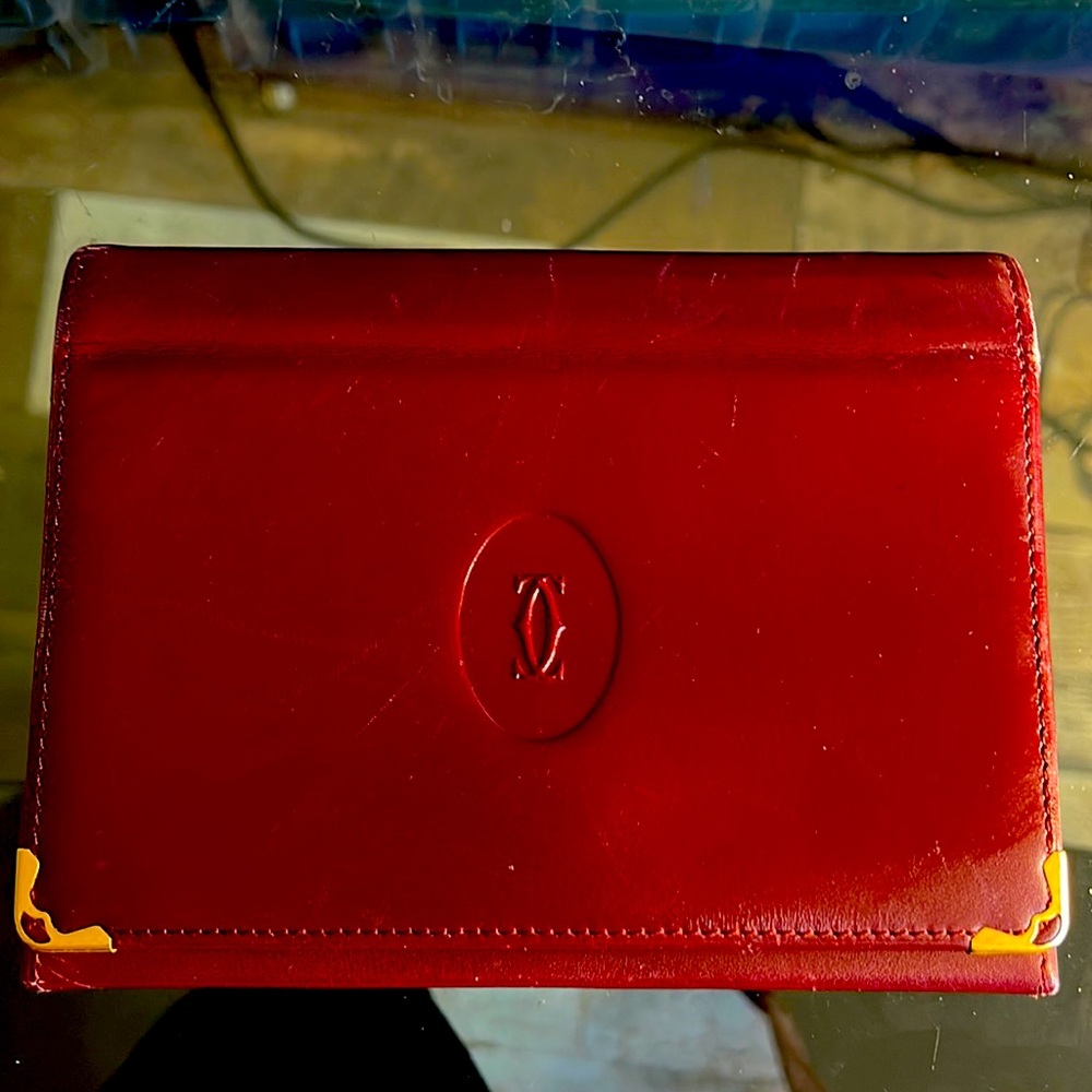 Cartier original vintage playing card holder for two decks of cards.